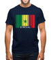 Senegal Barcode Style Flag Mens T-Shirt