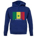 Senegal Barcode Style Flag unisex hoodie