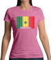 Senegal Barcode Style Flag Womens T-Shirt