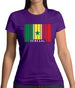 Senegal Barcode Style Flag Womens T-Shirt