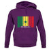Senegal Barcode Style Flag unisex hoodie