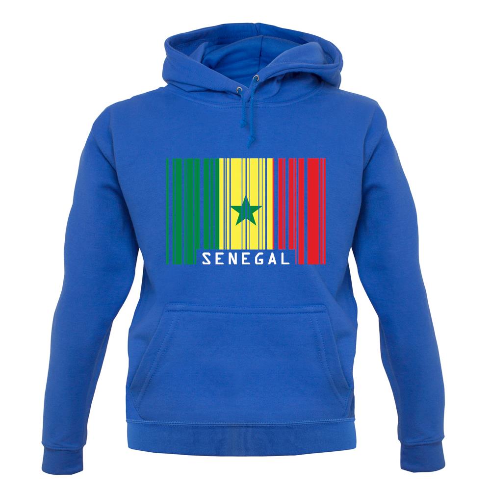 Senegal Barcode Style Flag unisex hoodie