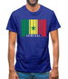 Senegal Barcode Style Flag Mens T-Shirt