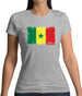 Senegal Grunge Style Flag Womens T-Shirt