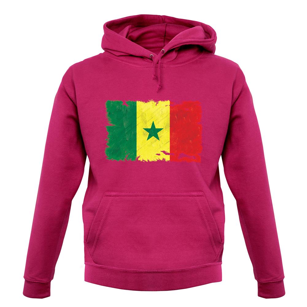 Senegal Grunge Style Flag unisex hoodie