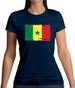 Senegal Grunge Style Flag Womens T-Shirt