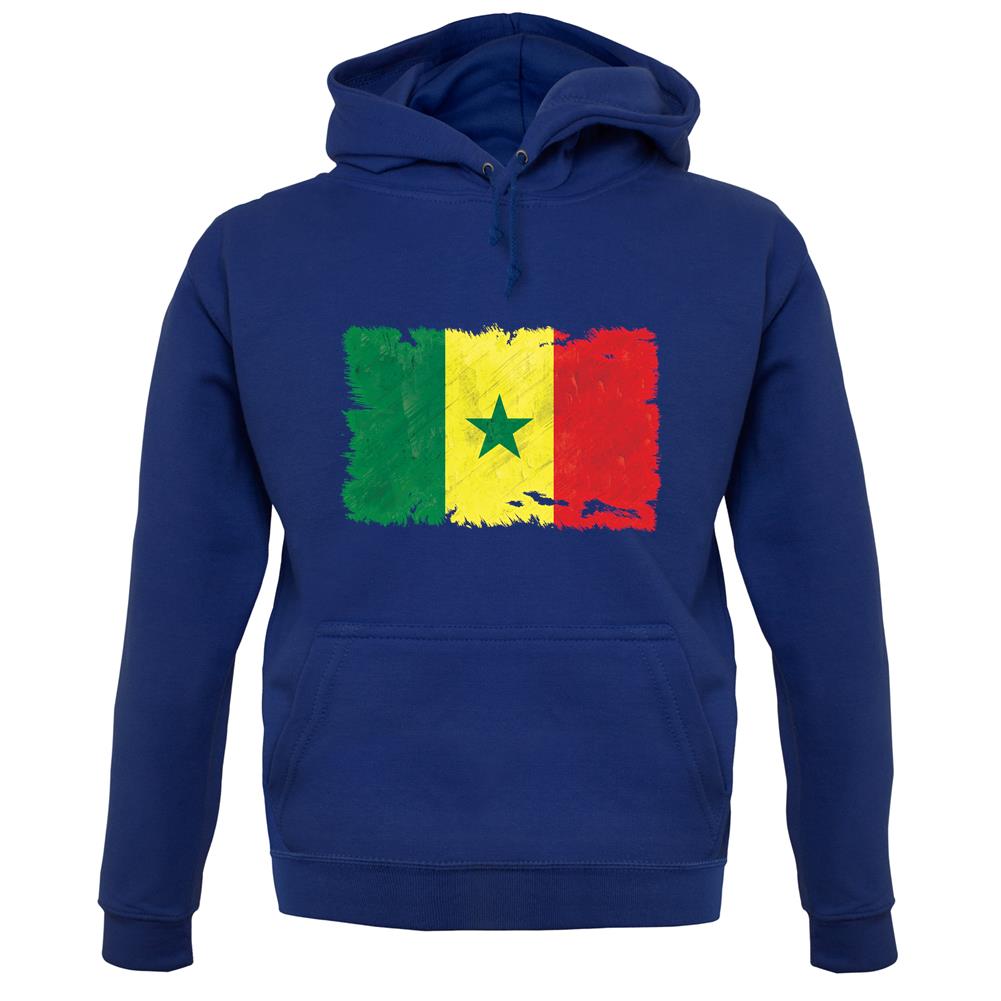 Senegal Grunge Style Flag unisex hoodie