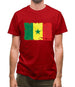 Senegal Grunge Style Flag Mens T-Shirt