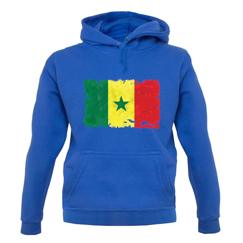 Senegal Grunge Style Flag unisex hoodie
