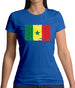 Senegal Grunge Style Flag Womens T-Shirt