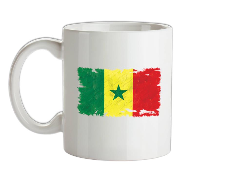 Senegal Grunge Style Flag Ceramic Mug