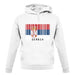Serbia Barcode Style Flag unisex hoodie