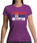 Serbia Barcode Style Flag Womens T-Shirt