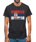 Serbia Barcode Style Flag Mens T-Shirt