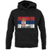 Serbia Barcode Style Flag unisex hoodie