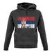 Serbia Barcode Style Flag unisex hoodie