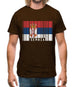 Serbia Barcode Style Flag Mens T-Shirt