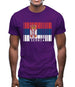 Serbia Barcode Style Flag Mens T-Shirt