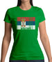 Serbia Barcode Style Flag Womens T-Shirt