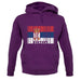 Serbia Barcode Style Flag unisex hoodie