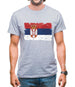 Serbia Grunge Style Flag Mens T-Shirt