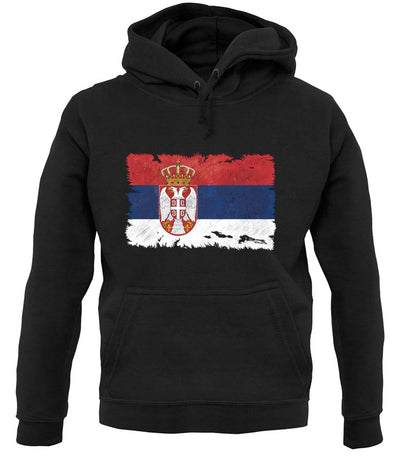 Serbia Grunge Style Flag unisex hoodie