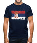 Serbia Grunge Style Flag Mens T-Shirt