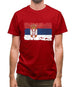 Serbia Grunge Style Flag Mens T-Shirt