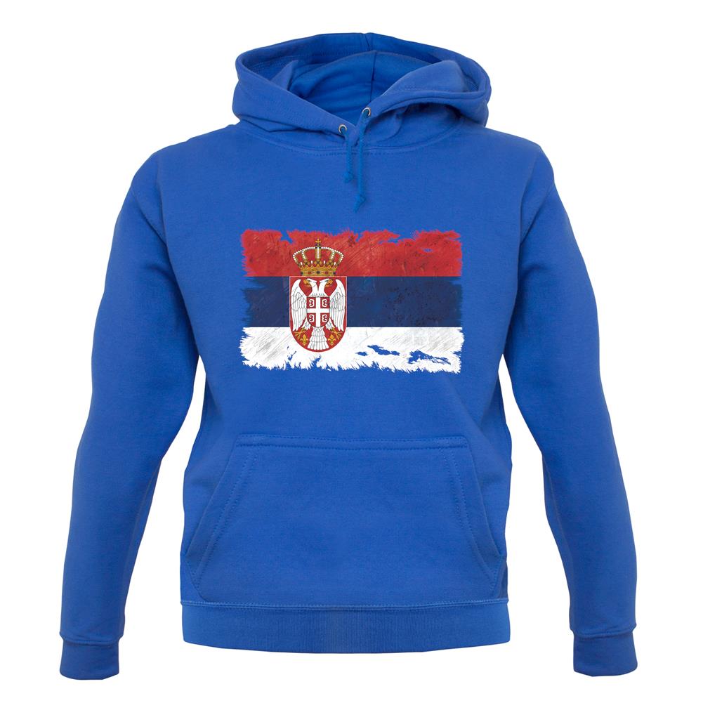 Serbia Grunge Style Flag unisex hoodie
