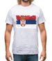 Serbia Grunge Style Flag Mens T-Shirt