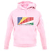 Seychelles Barcode Style Flag unisex hoodie