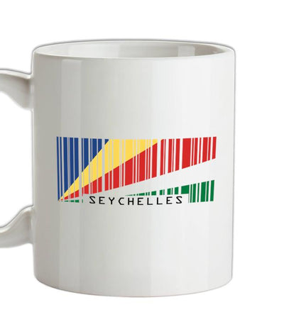 Seychelles Barcode Style Flag Ceramic Mug