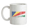 Seychelles Barcode Style Flag Ceramic Mug