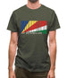 Seychelles Barcode Style Flag Mens T-Shirt