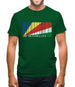 Seychelles Barcode Style Flag Mens T-Shirt