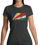 Seychelles Barcode Style Flag Womens T-Shirt