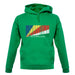 Seychelles Barcode Style Flag unisex hoodie