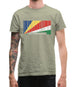 Seychelles Barcode Style Flag Mens T-Shirt
