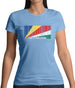 Seychelles Barcode Style Flag Womens T-Shirt
