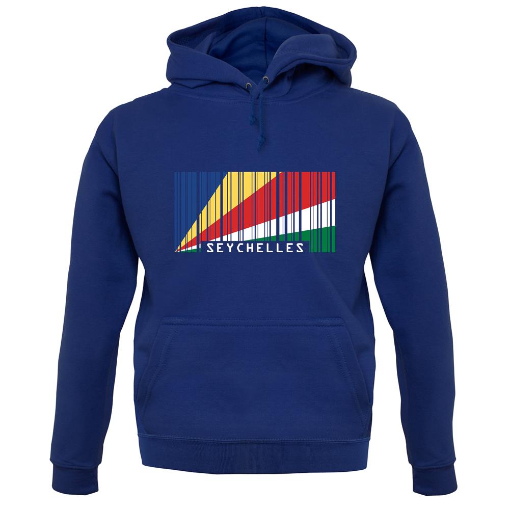Seychelles Barcode Style Flag unisex hoodie