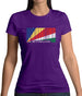 Seychelles Barcode Style Flag Womens T-Shirt