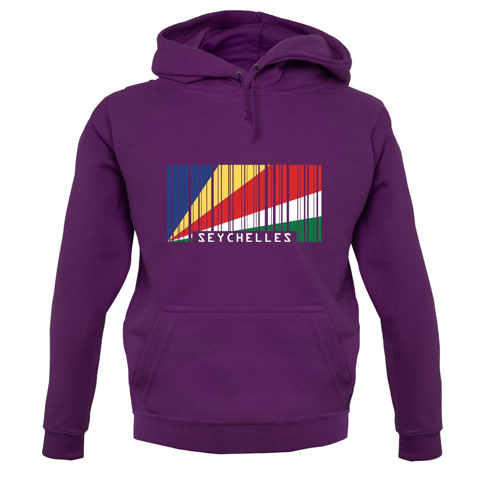 Seychelles Barcode Style Flag unisex hoodie