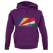 Seychelles Barcode Style Flag unisex hoodie