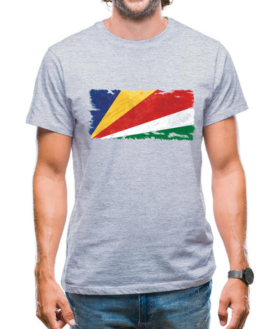 Seychelles Grunge Style Flag Mens T-Shirt