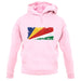 Seychelles Grunge Style Flag unisex hoodie