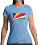 Seychelles Grunge Style Flag Womens T-Shirt