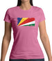 Seychelles Grunge Style Flag Womens T-Shirt