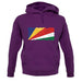 Seychelles Grunge Style Flag unisex hoodie