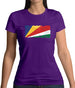 Seychelles Grunge Style Flag Womens T-Shirt