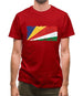 Seychelles Grunge Style Flag Mens T-Shirt
